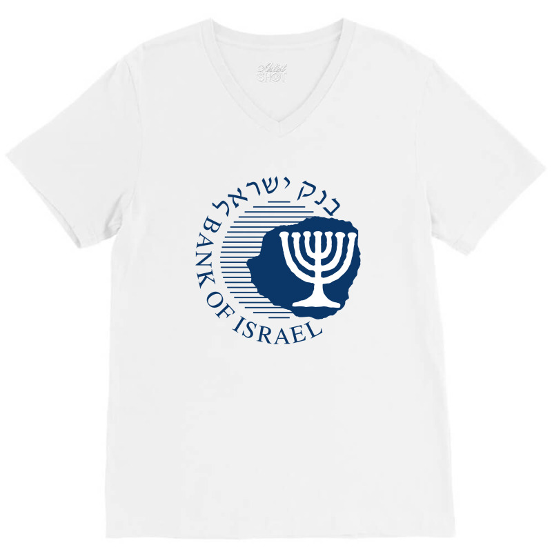 Bank Of Israel Seal V-Neck Tee by atip | Artistshot