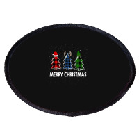 Merry Christmas Oval Patch | Artistshot