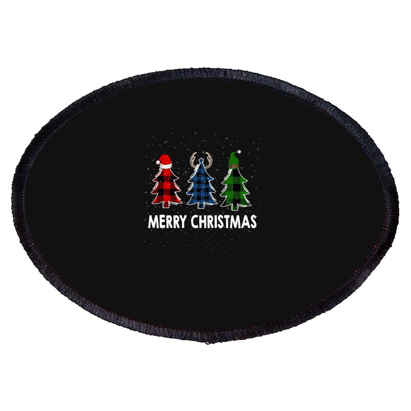 Merry Christmas Oval Patch | Artistshot