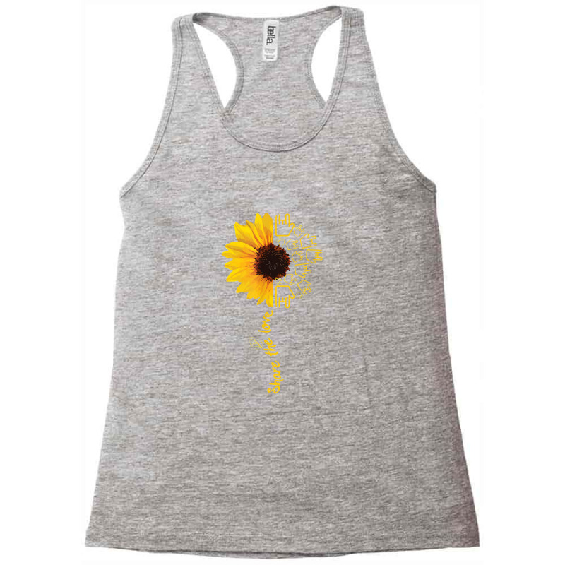 Sign Language Asl American Sunflower Share The Love Racerback Tank by akinowiaya | Artistshot