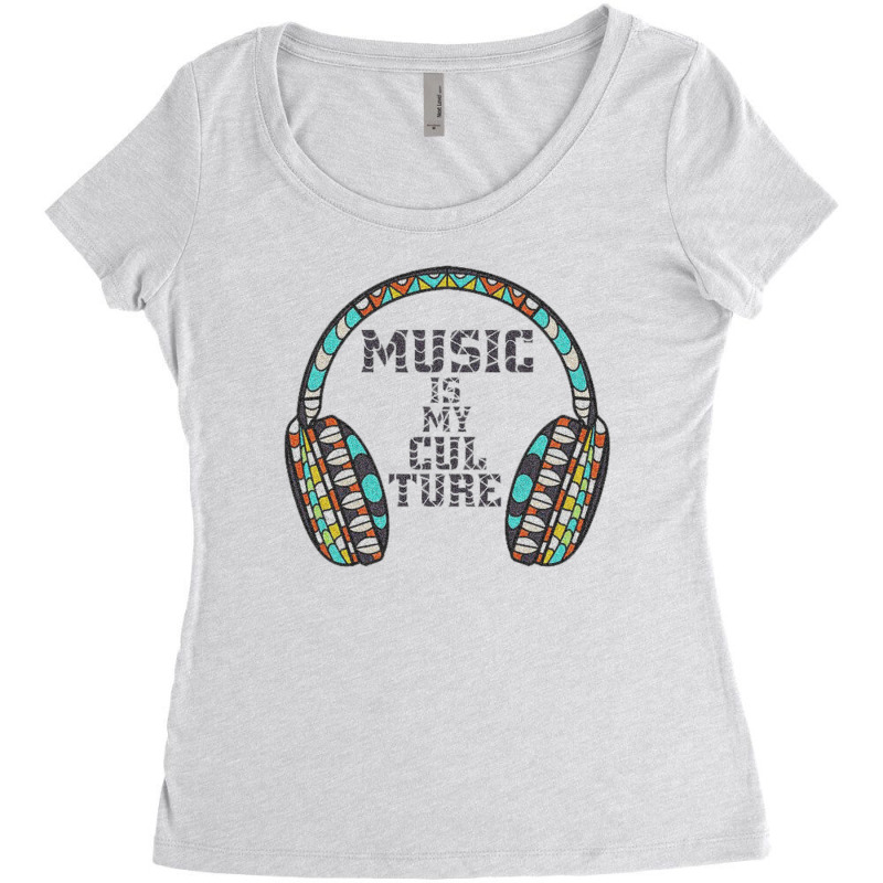 Music Is My Culture Women's Triblend Scoop T-shirt by zig street | Artistshot