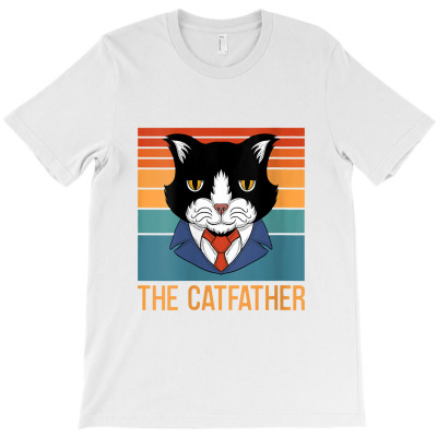 Womens Vintage Design The Catfather Cute Cat Cats T-shirt Designed By Makhluktuhanpalingseksi