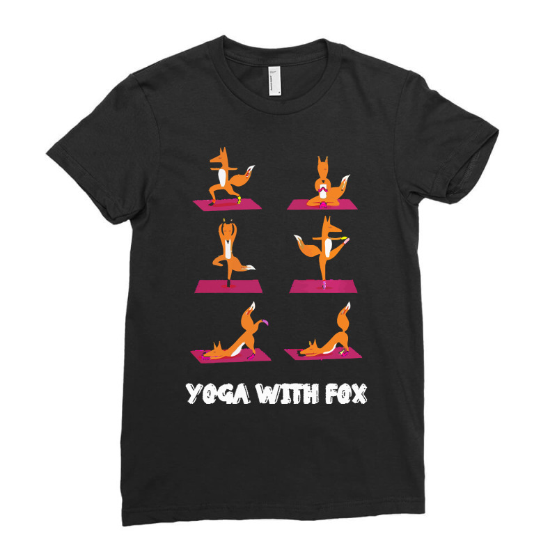 Fox Yoga T  Shirt Fox Yoga T  Shirt Ladies Fitted T-Shirt by vivaciouslimb | Artistshot