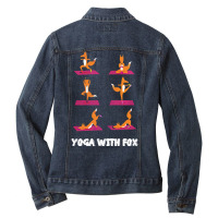 Fox Yoga T  Shirt Fox Yoga T  Shirt Ladies Denim Jacket | Artistshot