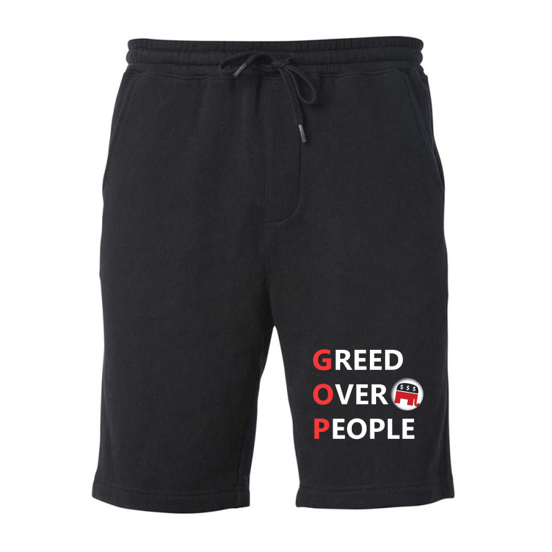 Greed Over People Fleece Short | Artistshot