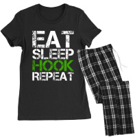 Eat Sleep Hook Repeat (thresh) Women's Pajamas Set | Artistshot