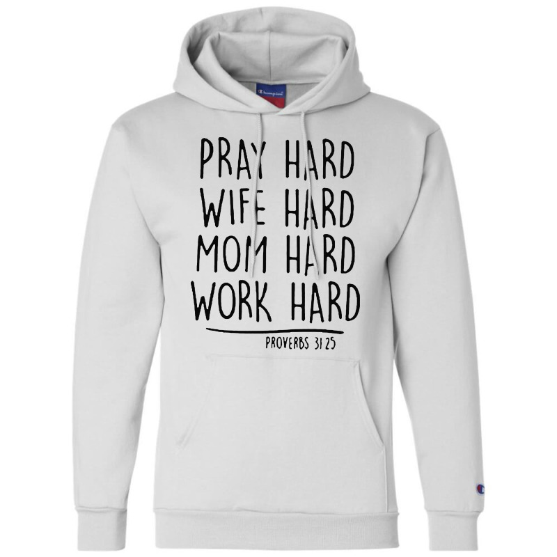 Pray Hard Champion Hoodie | Artistshot