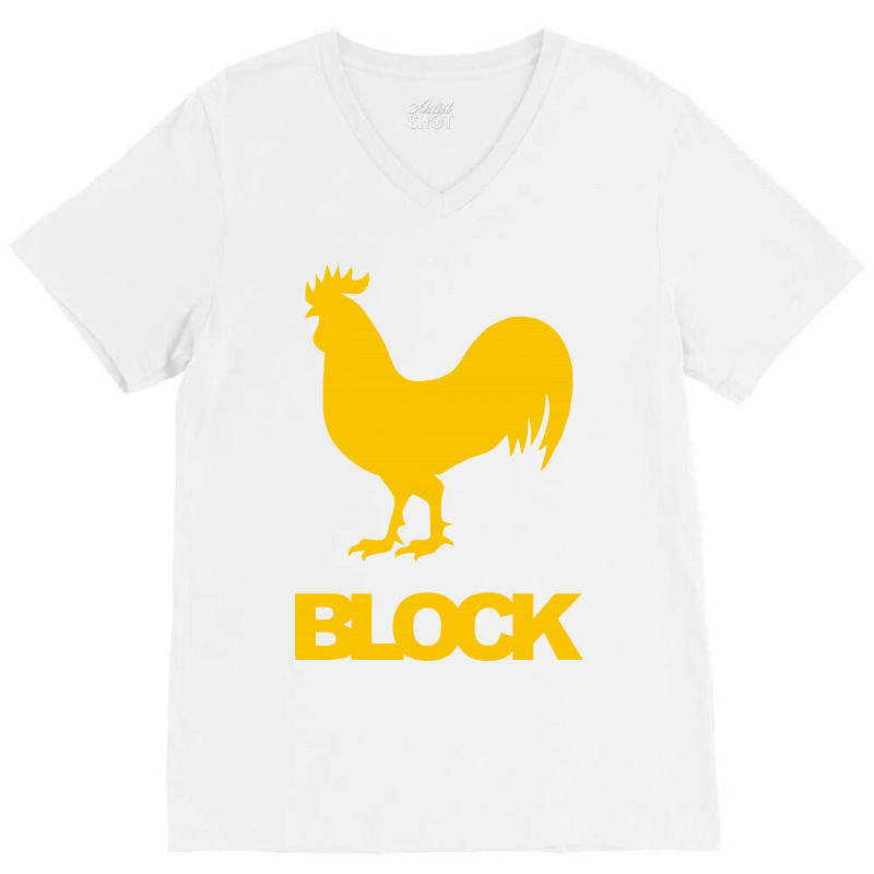 Cock Block V-neck Tee | Artistshot