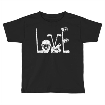 Ice Hockey Valentine's Day For Lovers Hockey Boys Girls T Shirt Toddler T-shirt Designed By Shadow Fiend