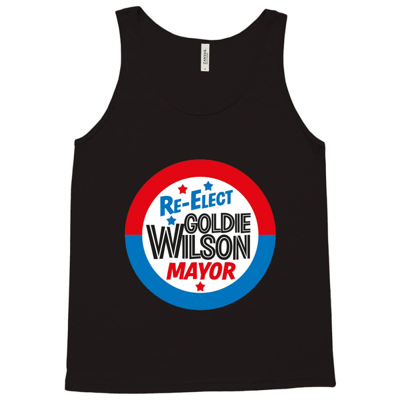 Back To The Future 're-elect Mayor Goldie Wilson' Design Tank Top by kurniawanm | Artistshot