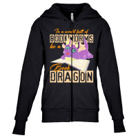 Book Dragon T  Shirt Funny Reading Bookworm Magical Animal Book Dragon Youth Zipper Hoodie | Artistshot