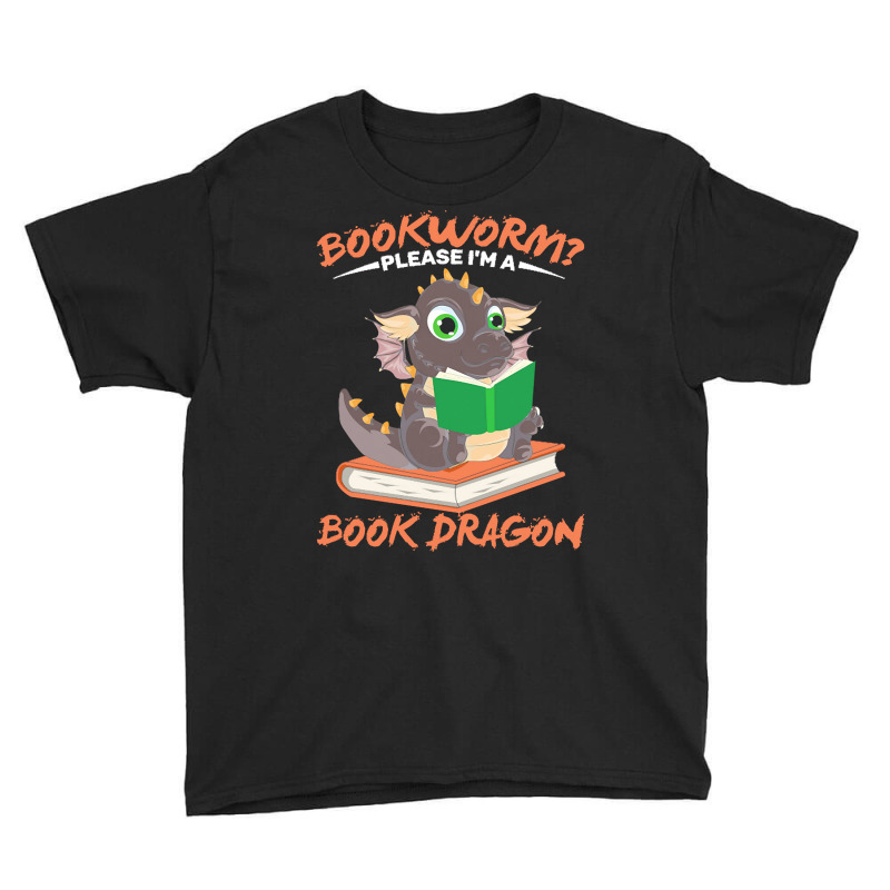 Book Dragon T  Shirt Librarian Reader Funny Bookworm Magical Animal Bo Youth Tee by darrengorczany780 | Artistshot