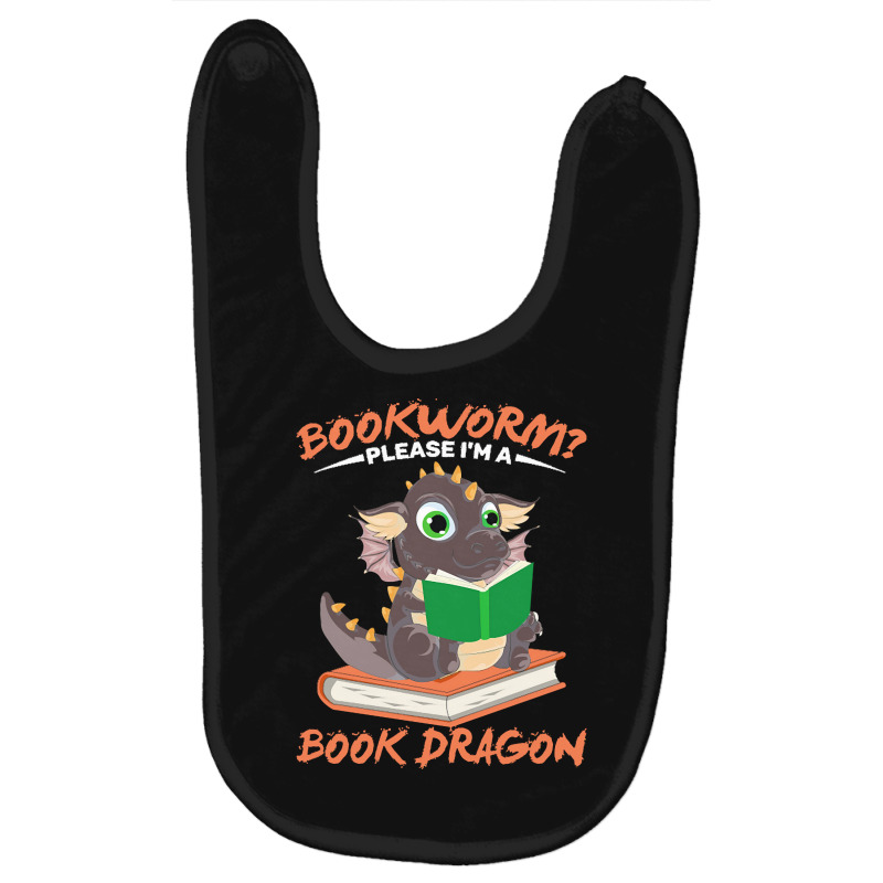 Book Dragon T  Shirt Librarian Reader Funny Bookworm Magical Animal Bo Baby Bibs by darrengorczany780 | Artistshot