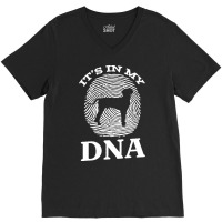 Hanover T  Shirt Hanover Hound It`s In My D N A Fingerprint I Dog Hano V-neck Tee | Artistshot