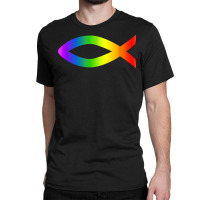 Ichthys Rainbow Christian Fish Symbol Homosexuality T Shirt Classic T-shirt | Artistshot