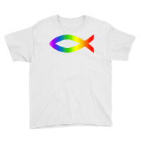 Ichthys Rainbow Christian Fish Symbol Homosexuality T Shirt Youth Tee | Artistshot