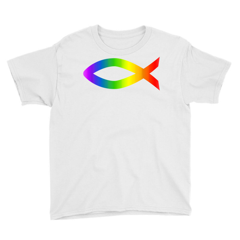 Ichthys Rainbow Christian Fish Symbol Homosexuality T Shirt Youth Tee | Artistshot