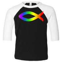 Ichthys Rainbow Christian Fish Symbol Homosexuality T Shirt Toddler 3/4 Sleeve Tee | Artistshot