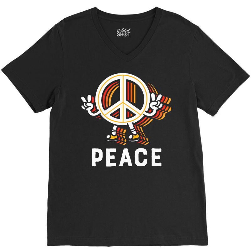 Hippie Peace Love T  Shirt Peace T  Shirt V-Neck Tee by vivaciouslimb | Artistshot