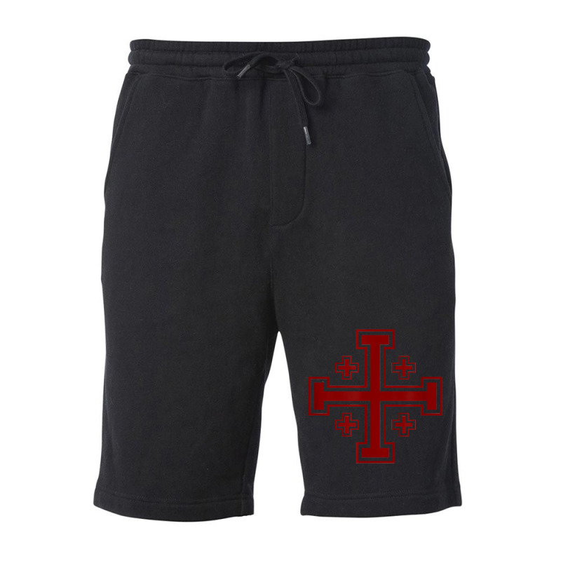 Jerusalem Cross Knights Templar Medieval Symbol Christianity T Shirt Fleece Short | Artistshot