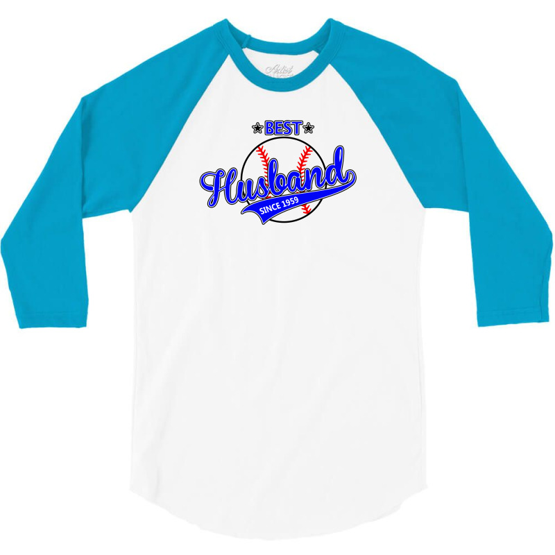 Best Husband Since 1959 - Baseball Husband 3/4 Sleeve Shirt | Artistshot