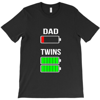 Mens Tired Dad Low Battery Twins Full Charge Funny Gift T Shirt T-shirt Designed By Nguyen Van Thuong