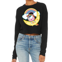 Unicorn Go The Moon Cropped Sweater | Artistshot