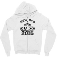 Dad To Be March 2016 Zipper Hoodie | Artistshot