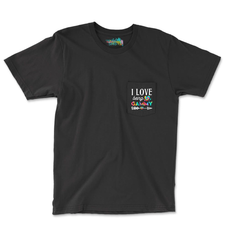 I Love Being Gammy T  Shirt I Love Being Gammy Tie Dye Grandma Family Pocket T-Shirt by vivaciouslimb | Artistshot