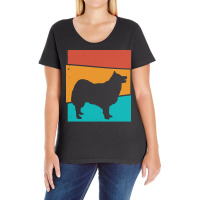 Icelandic T  Shirt Retro Dog Icelandic Sheepdog T  Shirt Ladies Curvy T-shirt | Artistshot