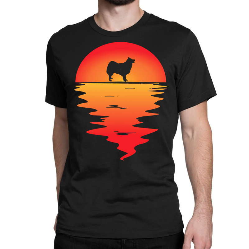 Icelandic T  Shirt Sunset Dog Icelandic Sheepdog T  Shirt Classic T-shirt by vivaciouslimb | Artistshot