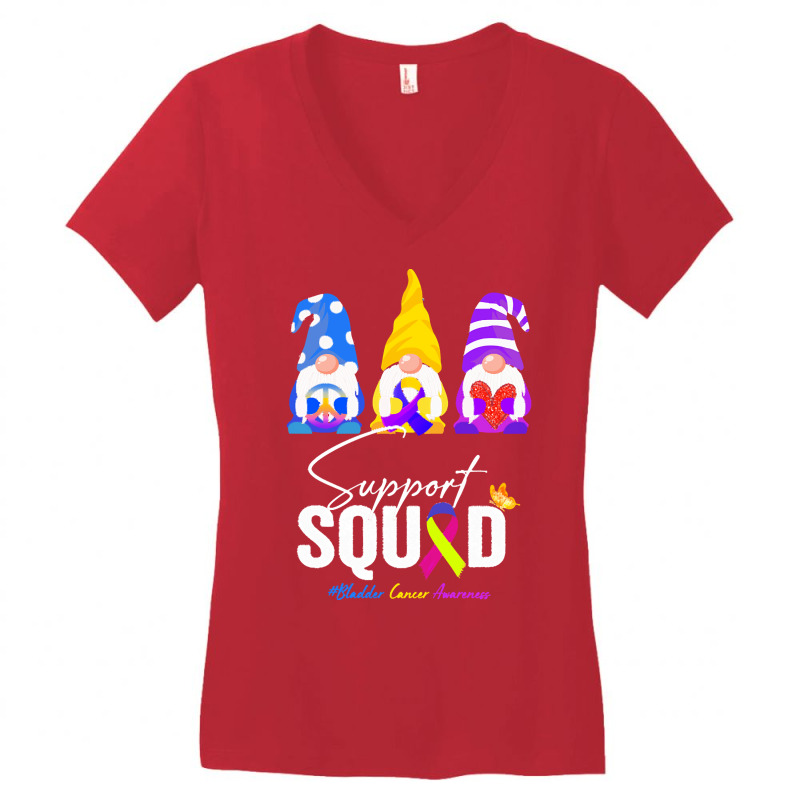 Gnome Support Squad Bladder Cancer T  Shirt Gnome Support Squad Bladde Women's V-Neck T-Shirt by swallowfirework | Artistshot