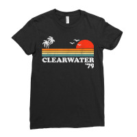 Vintage Clearwater Beach Florida Retro Sun Surfing 70's Gift T Shirt Ladies Fitted T-shirt | Artistshot