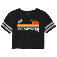 Vintage Clearwater Beach Florida Retro Sun Surfing 70's Gift T Shirt Scorecard Crop Tee | Artistshot