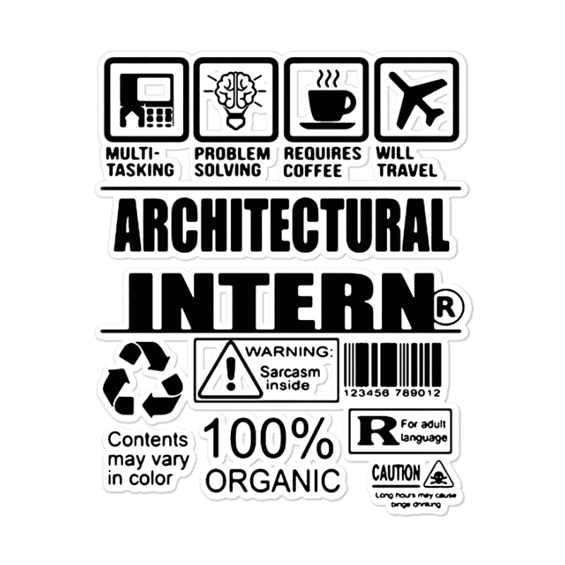 Architectural Intern Contents Sticker | Artistshot