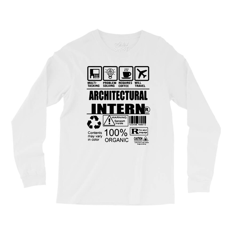 Architectural Intern Contents Long Sleeve Shirts | Artistshot