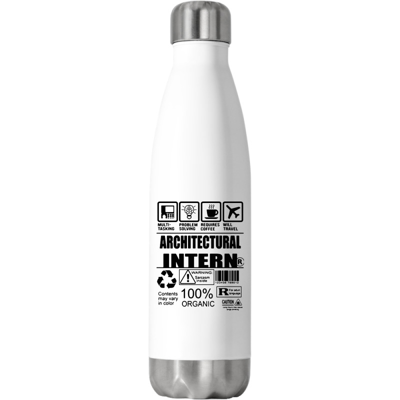 Architectural Intern Contents Stainless Steel Water Bottle | Artistshot