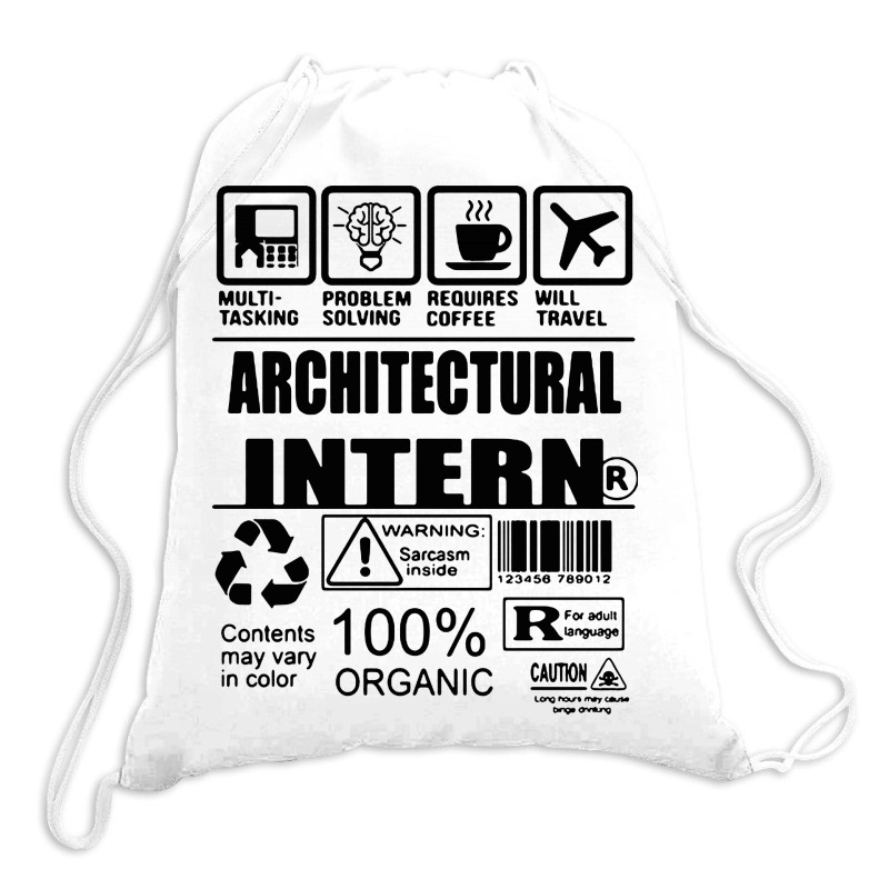 Architectural Intern Contents Drawstring Bags | Artistshot