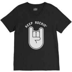 cool rock music t shirt V-Neck Tee | Artistshot