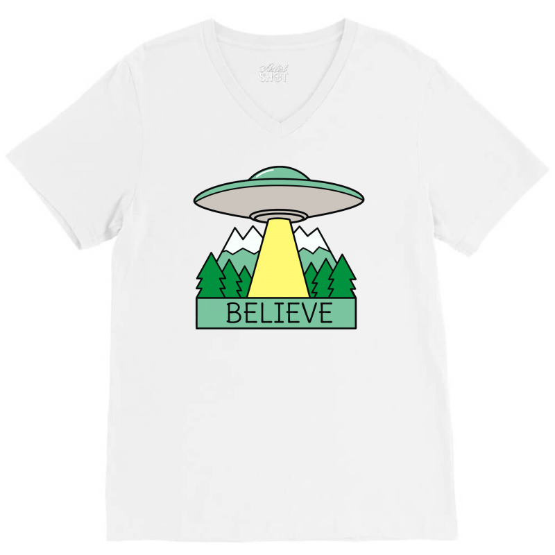 Cool Ufo Sci Fi T Shirt V-neck Tee | Artistshot