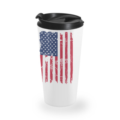Decoration Day American Flag In Memoriam Pullover Hoodie Travel Mug Designed By Nadiayadi