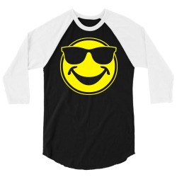 cool yellow smiley bro with sunglasses 3/4 Sleeve Shirt | Artistshot