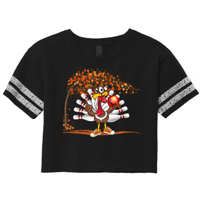 Turkey Playing Bowling Thanksgiving Turkey Tail Bowling Long Sleeve T Scorecard Crop Tee | Artistshot