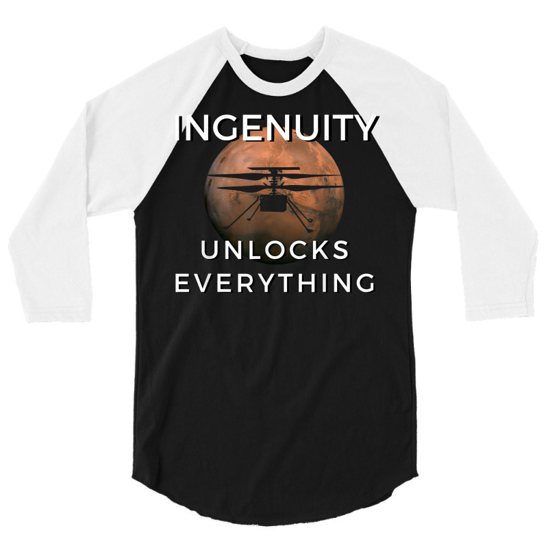 Perseverance Mars Rover Helicopter Ingenuity Exploration T Shirt 3/4 Sleeve Shirt | Artistshot