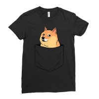 Pocket Dogecoin Shirt For Dogecoin Miner T Shirt Ladies Fitted T-shirt | Artistshot