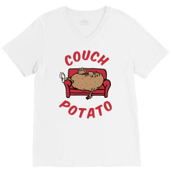 couch potato V-Neck Tee | Artistshot