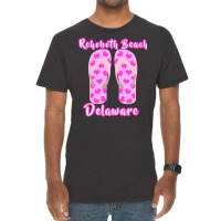 Rehoboth Beach Delaware Summer Vacation Heart Flip Flops Pullover Hood Vintage T-shirt | Artistshot