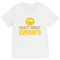 crazy about esperanto V-Neck Tee | Artistshot