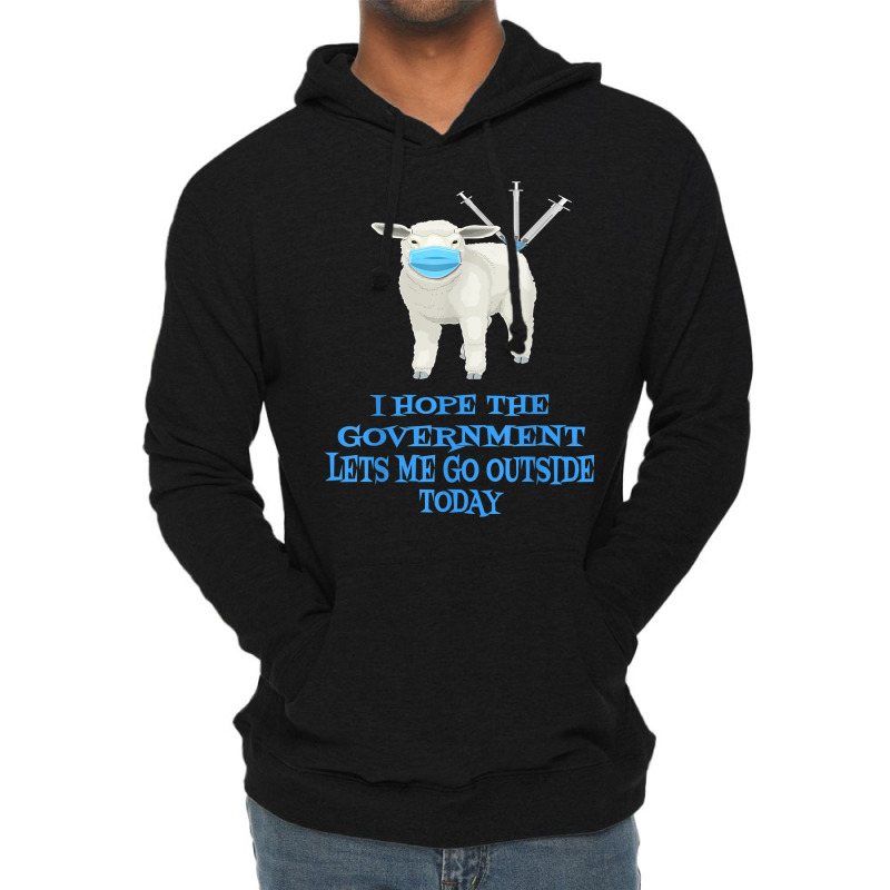 Sheep Sheeple Anti Vaccine Vax Mask Mandate Wants Go Outside T Shirt Lightweight Hoodie by jermonmccline | Artistshot