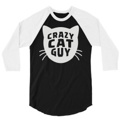 crazy cat guy 3/4 Sleeve Shirt | Artistshot